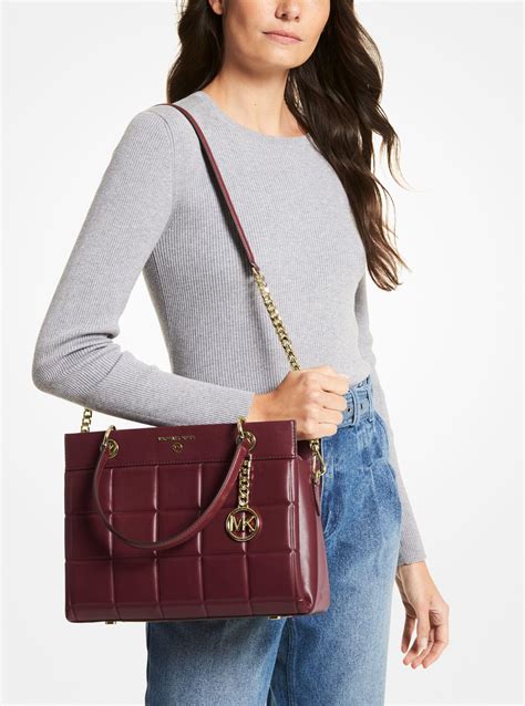 Susan Medium Quilted Leather Satchel 